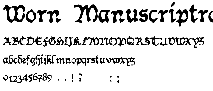 Worn ManuscriptRough font